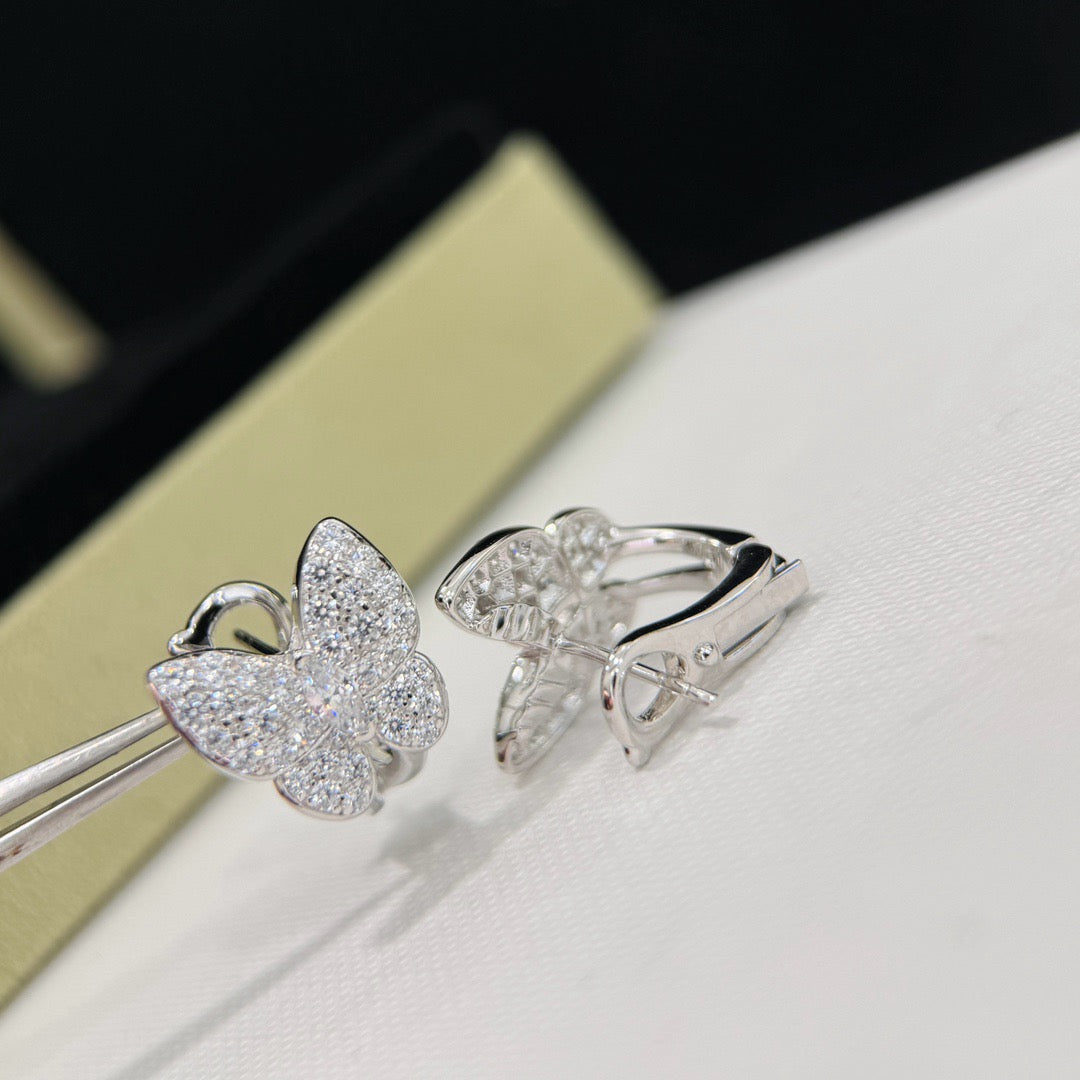 [Solara Jewelry ] SCHMETTERLING-Ohrringe AUS VOLLDIAMANTEN