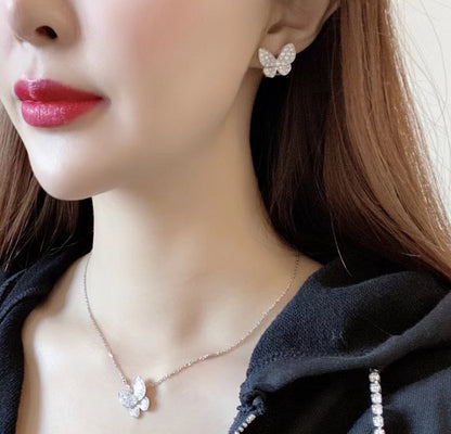[Solara Jewelry ] SCHMETTERLING-Ohrringe AUS VOLLDIAMANTEN