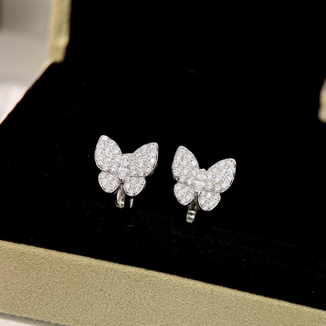 [Solara Jewelry ] SCHMETTERLING-Ohrringe AUS VOLLDIAMANTEN