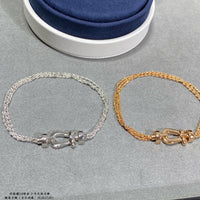 [Solara Jewelry ]FORCE SMALL HORSESHOE  DIAMOND CHAIN ROPE BRACELET