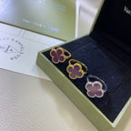 [Solara Jewelry ]CLOVER  PURPLE VIOLET RING