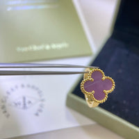 [Solara Jewelry ]CLOVER  PURPLE VIOLET RING