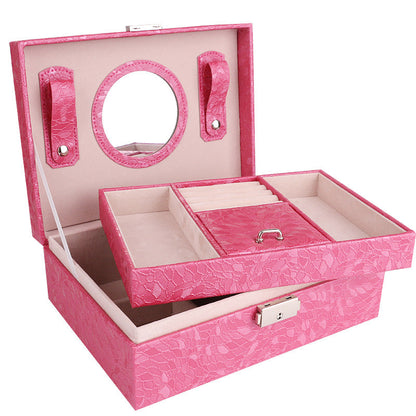 EXQUISITE PU-LEDER-SCHMUCKKASTEN MIT SCHLOSS