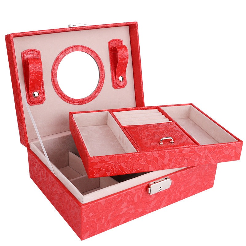 EXQUISITE PU-LEDER-SCHMUCKKASTEN MIT SCHLOSS