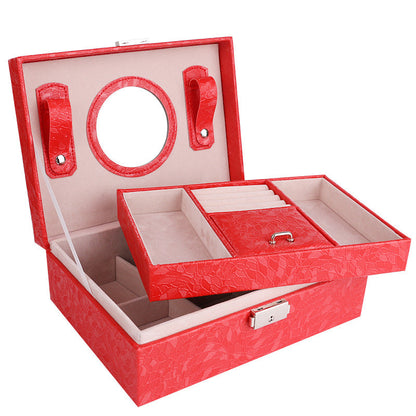 EXQUISITE PU-LEDER-SCHMUCKKASTEN MIT SCHLOSS