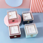 KREATIVE DREHBARE GESCHENKBOX FÜR KONSERVIERTE ROSEN MIT SCHMUCKFÄCHCHEN (OHNE LOGO)