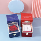 KREATIVE DREHBARE GESCHENKBOX FÜR KONSERVIERTE ROSEN MIT SCHMUCKFÄCHCHEN (OHNE LOGO)