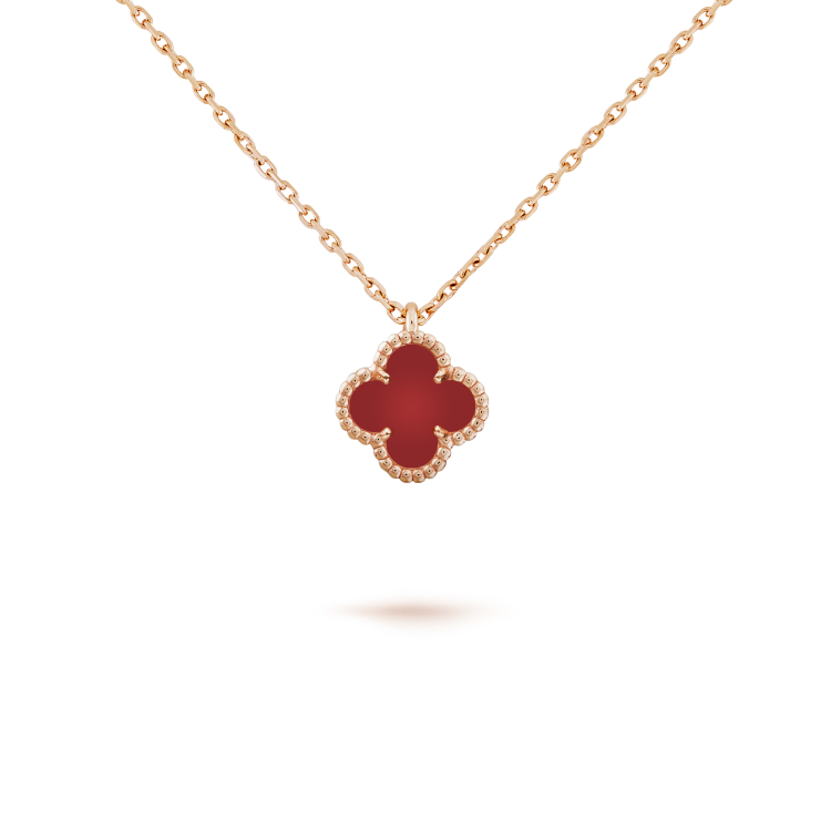 [Solara Jewelry ]CLOVER MINI 9.5MM ホワイトカーネリアン ネックレス