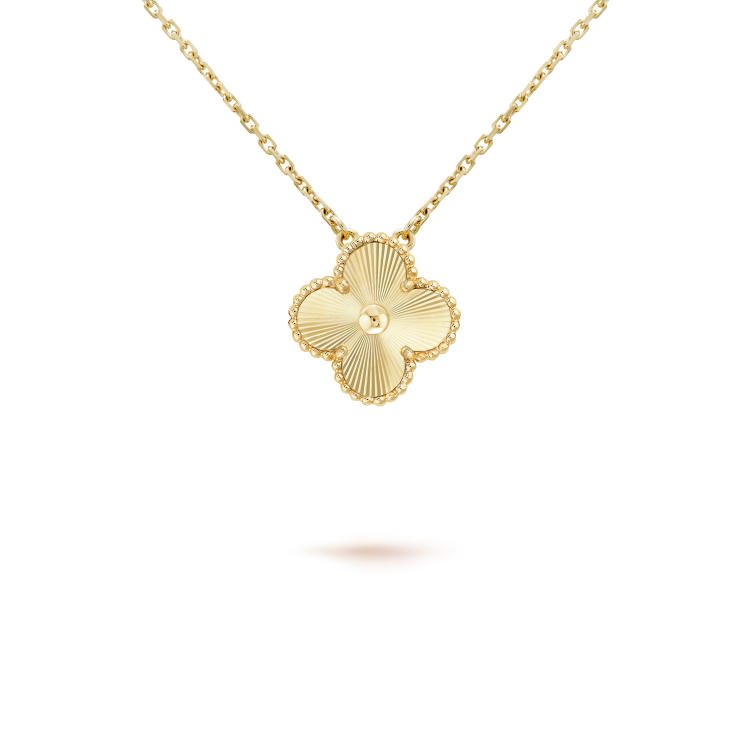 [Solara Jewelry ]クローバー 15mm レーザーネックレス