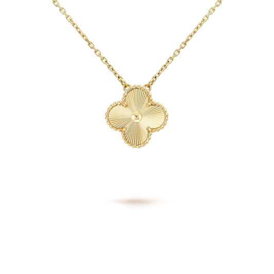 [Solara Jewelry ]クローバー 15mm レーザーネックレス