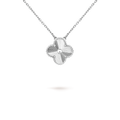 [Solara Jewelry ]クローバー 15mm レーザーネックレス シルバー