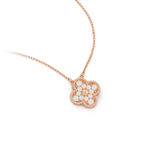[Solara Jewelry ]KLEE 15MM DIAMANT EINZELBLUMEN HALSKETTE