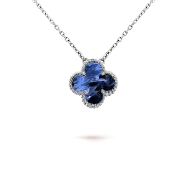 [Solara Jewelry ]CLOVER 15MM ピータサイトネックレス シルバー