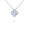 [Solara Jewelry] KLEEBRA 15MM BLAUER CHALZEDON HALSKETTE SILBER