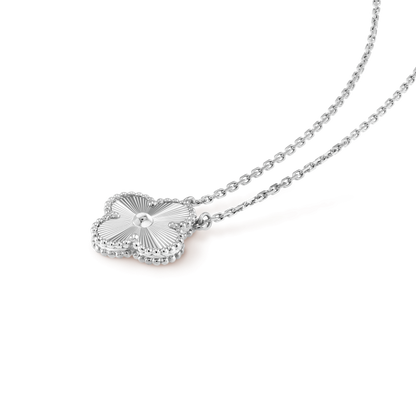 [Solara Jewelry] KLEEBALL 15MM LASER-HALSKETTE SILBER