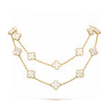 [Solara Jewelry ]クローバー 20モチーフ ホワイトマザーオブパール ネックレス