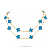 [Solara Jewelry ]CLOVER 20 MOTIFS TURQUOISE GOLD