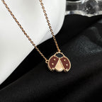 [Solara Jewelry ]LUCKY カーネリアン てんとう虫 ネックレス