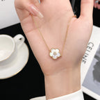[Solara Jewelry ]LUCKY WEISSE PERLMUTT-PFLAUMENBLÜTEN-ARMBAND