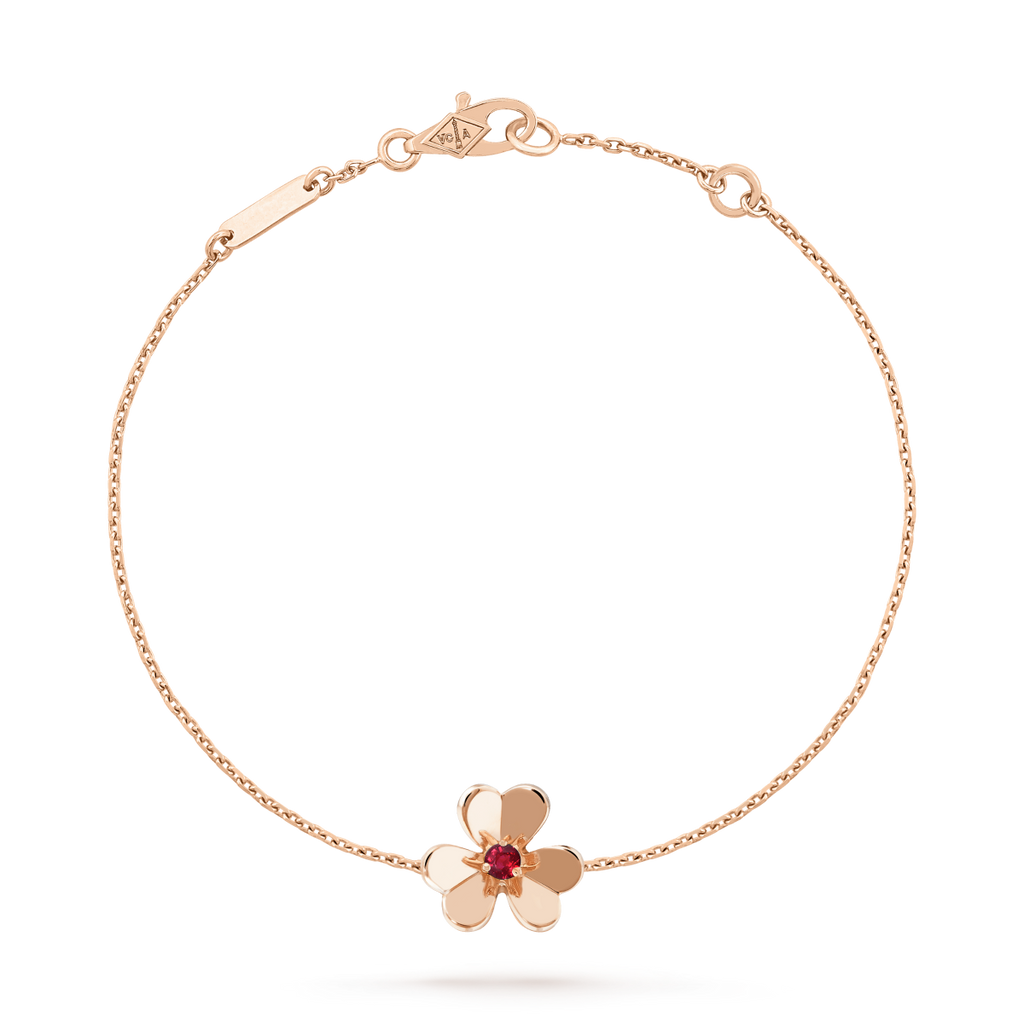[Solara Jewelry ]FRIVOLE GOLD FLOWER PINK MALACHITE BRACELET