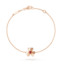[Solara Jewelry ]FRIVOLE GOLD FLOWER PINK MALACHITE BRACELET