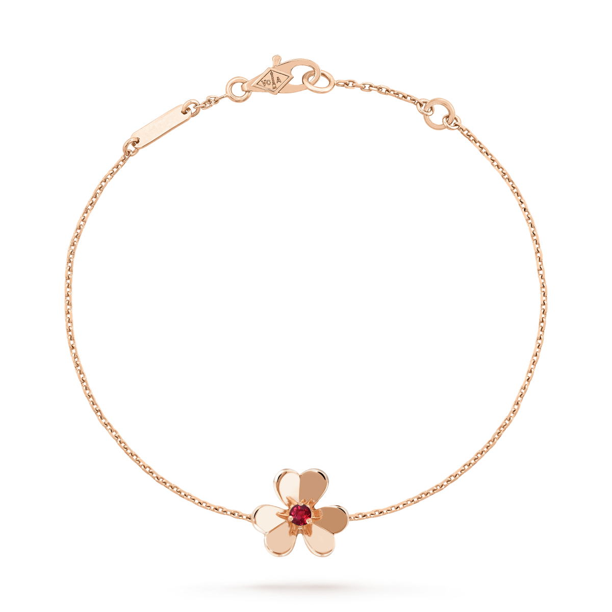 [Solara Jewelry ]FRIVOLE GOLD FLOWER PINK MALACHITE BRACELET