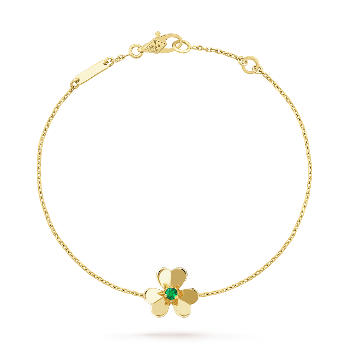 [Solara Jewelry ]FRIVOLE GOLD FLOWER PINK MALACHITE BRACELET
