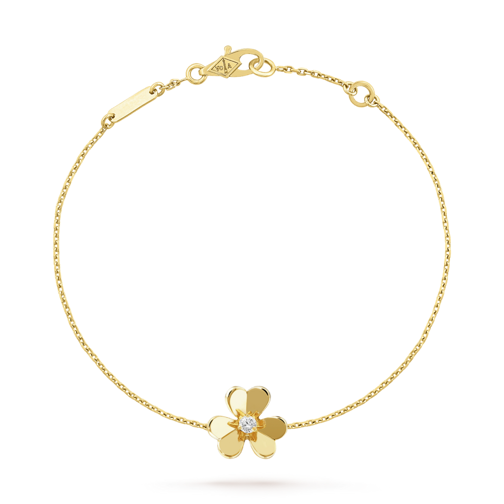 [Solara Jewelry ]FRIVOLE GOLD FLOWER PINK MALACHITE BRACELET