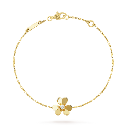 [Solara Jewelry ]FRIVOLE GOLD FLOWER PINK MALACHITE BRACELET
