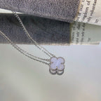 [Solara Jewelry] KLEEBRA 15MM BLAUER CHALZEDON HALSKETTE SILBER