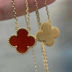 [Solara Jewelry ]CLOVER 15MM カーネリアン シングル フラワー ネックレス