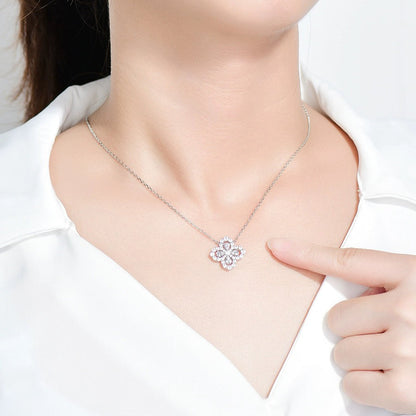 [Solara Jewelry ]LOOP NECKLACE FULL MOTIF DIAMOND 16MM MULTIPLE COLORS