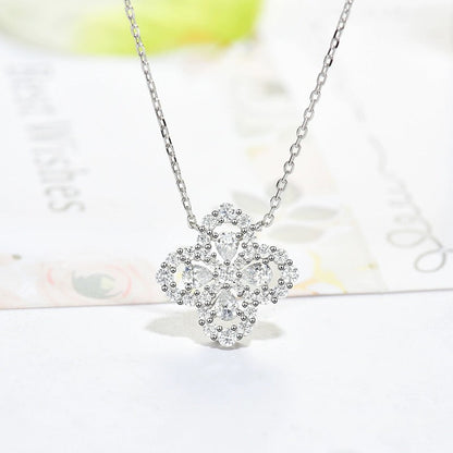 [Solara Jewelry ]LOOP NECKLACE FULL MOTIF DIAMOND 16MM MULTIPLE COLORS