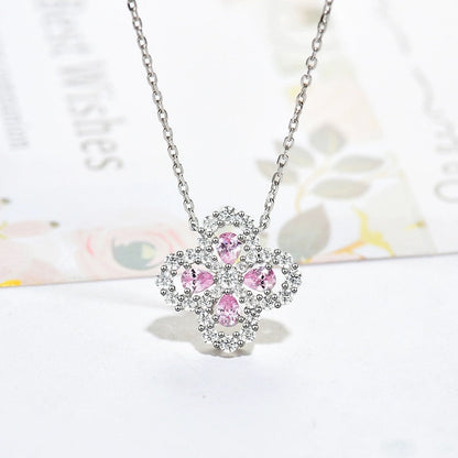 [Solara Jewelry ]LOOP NECKLACE FULL MOTIF DIAMOND 16MM MULTIPLE COLORS