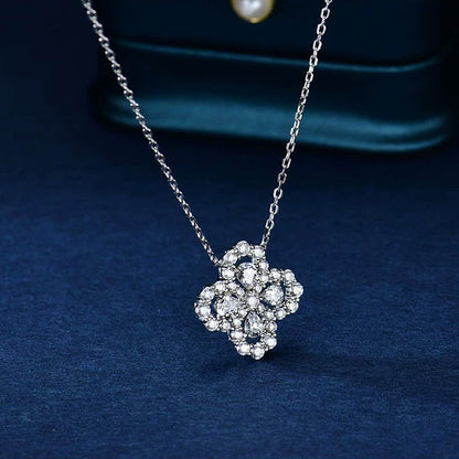 [Solara Jewelry ]LOOP NECKLACE FULL MOTIF DIAMOND 16MM MULTIPLE COLORS
