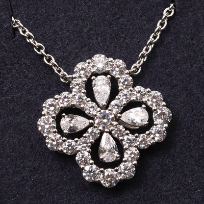 [Solara Jewelry ]LOOP NECKLACE FULL MOTIF DIAMOND 16MM MULTIPLE COLORS