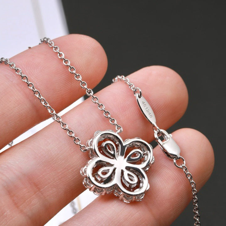 [Solara Jewelry ]LOOP NECKLACE FULL MOTIF DIAMOND 16MM MULTIPLE COLORS