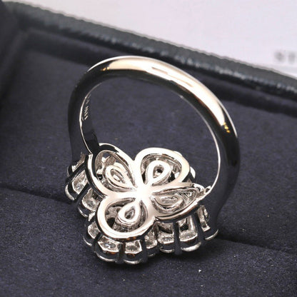[Solara Jewelry ]LOOP RING FULL MOTIF DIAMOND 16MM SILBER