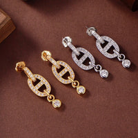 [Solara Jewelry ]HM CHAINE DIAMOND EARRINGS
