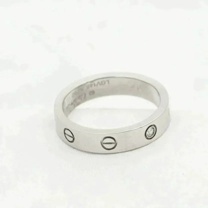 [Solara Jewelry ]ラブリング 4MM 1ダイヤモンド シルバー