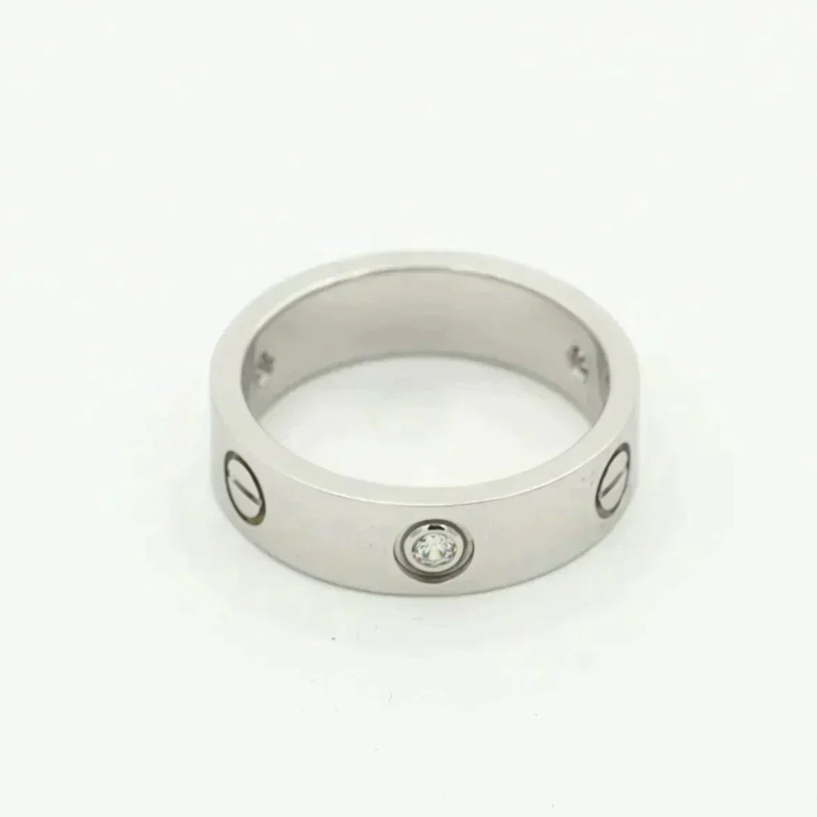 [Solara Jewelry ]LOVEリング 5.5MM 3ダイヤモンド シルバー