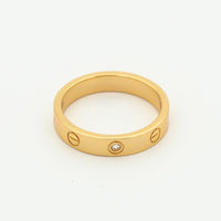 [Solara Jewelry ]LOVE RING 4MM 1 DIAMOND PINK GOLD