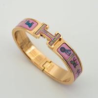 [Solara Jewelry ]H PINK GOLD BRACELET PINK CERAMIC