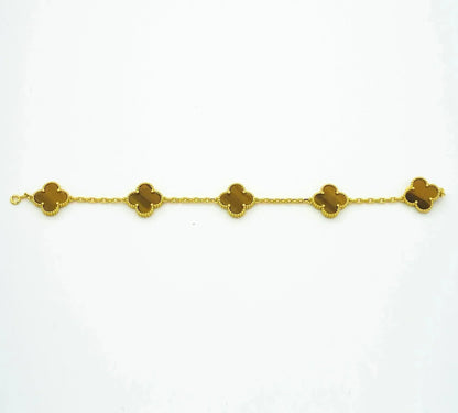 [Solara Jewelry ]KLEE 5 MOTIVE TIGERAUGE ARMBAND