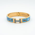 [Solara Jewelry ]H ARMBAND AUS ROSÉGOLD UND BLAUER KERAMIK