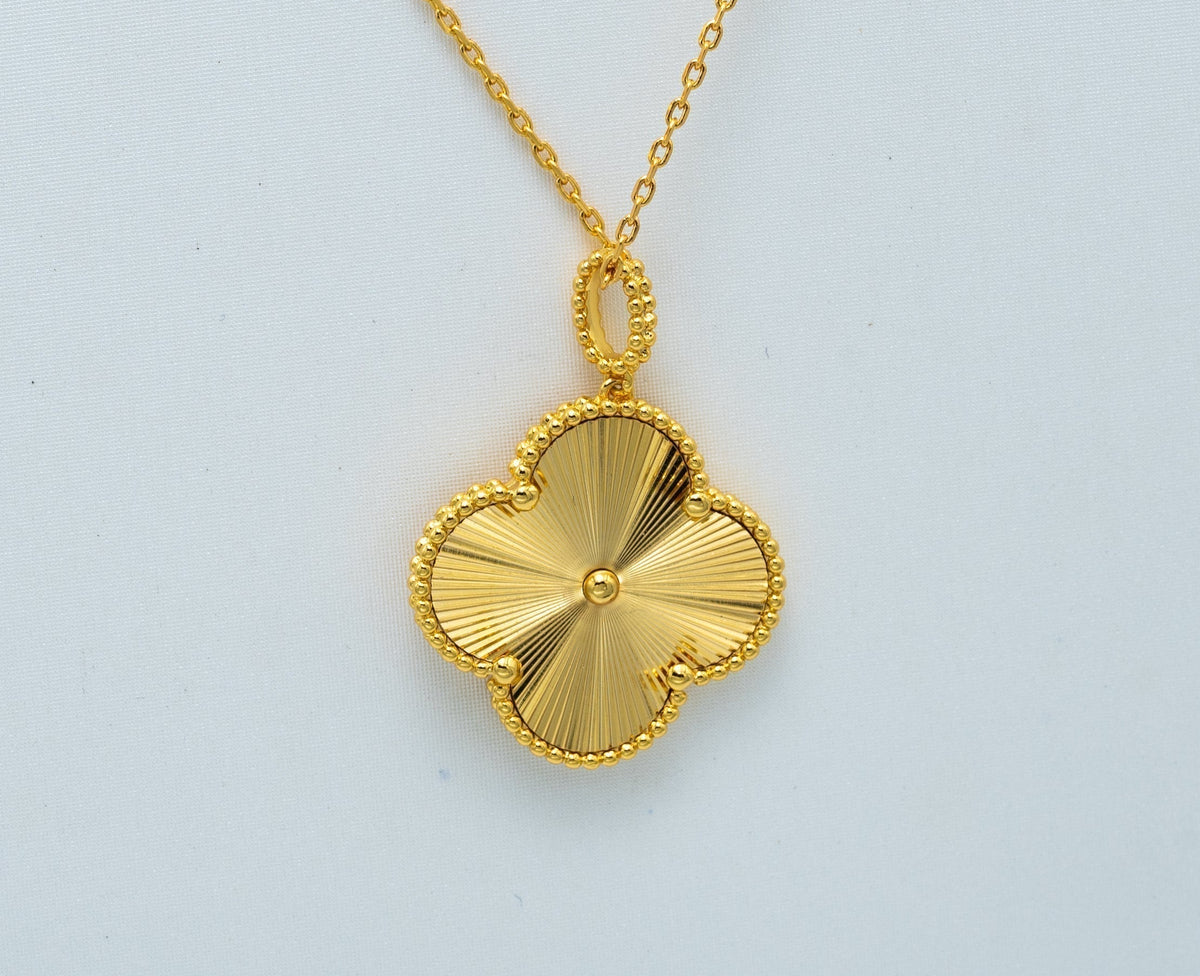 [Solara Jewelry ]KLEE 25MM ANHÄNGER HALSKETTE GOLD