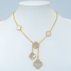 [Solara Jewelry ]KLEEBÜTE PERLMUTT-HALSKETTE 6 MOTIVE
