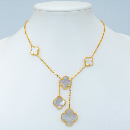 [Solara Jewelry ]KLEEBÜTE PERLMUTT-HALSKETTE 6 MOTIVE