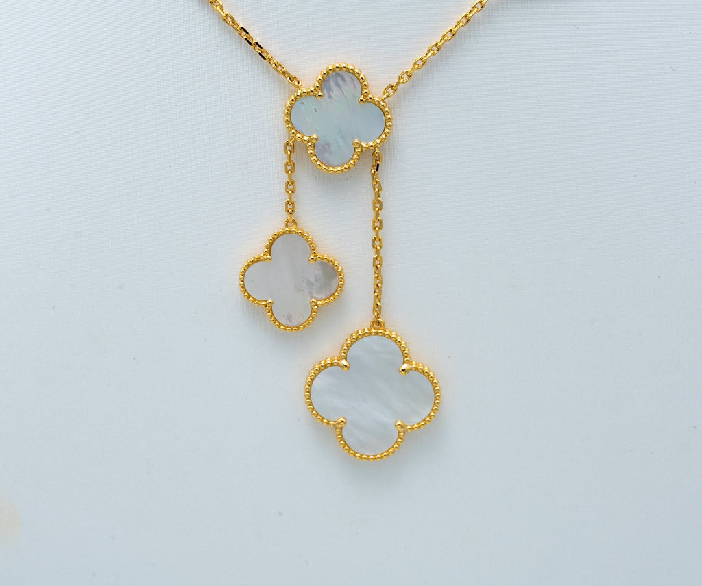 [Solara Jewelry ]KLEEBÜTE PERLMUTT-HALSKETTE 6 MOTIVE