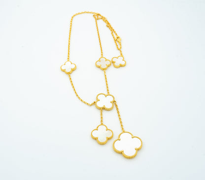 [Solara Jewelry ]KLEEBÜTE PERLMUTT-HALSKETTE 6 MOTIVE
